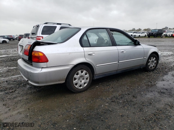 2000 Honda Civic VP with VIN 2HGEJ6615YH563673, listed as a Copart auction lot 48823915 with 164,877 mi miles and Salvage Title. Bid and sale history available at carsss.com. Image 3.
