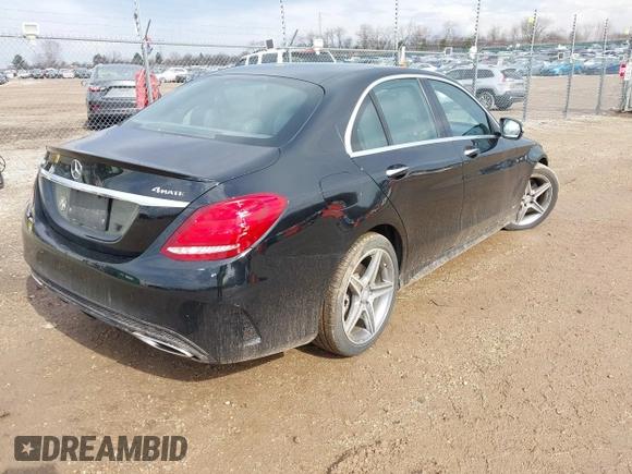 2015 Mercedes-Benz C-Class C 400 with VIN 55SWF6GB5FU029229, listed as a IAAI auction lot 41914780 with 106,038 mi miles. Bid and sale history available at carsss.com. Image 4.