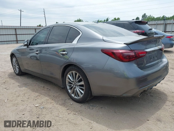 2018 Infiniti Q50 Luxe with VIN JN1EV7AP4JM591913, listed as a IAAI auction lot 42300643 with 85,183 mi miles and . Bid and sale history available at DreamBid. Image 3.
