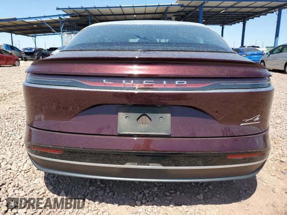2022 Lucid Air Grand Touring with VIN 50EA1GBA3NA003973, listed as a Copart auction lot 52396715 with 58,351 mi miles and Salvage Title. Bid and sale history available at carsss.com. Image 6.