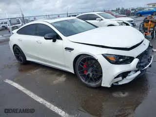 2020 Mercedes-Benz AMG GT with VIN WDD7X8JB0LA013294, listed as a IAAI auction lot 41818018 with 34,880 mi miles. Bid and sale history available at carsss.com. Image 1.
