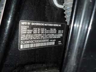 2013 BMW X3 xDrive28i with VIN 5UXWX9C50D0D08990, listed as a Copart auction lot 51432345 with 101,053 mi miles and Salvage Title. Bid and sale history available at DreamBid. Image 15.