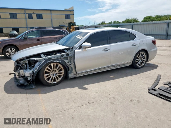 2015 Lexus LS 460 L with VIN JTHGL5EF0F5054330, listed as a Copart auction lot 58452815 with 112,170 mi miles and Salvage title. Bid and sale history available at DreamBid. Image 1.