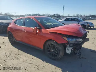 2019 Hyundai Veloster Turbo R-Spec with VIN KMHTH6AB9KU015340, listed as a Copart auction lot 44573655 with 73,076 mi miles and Salvage Title. Bid and sale history available at carsss.com. Image 4.