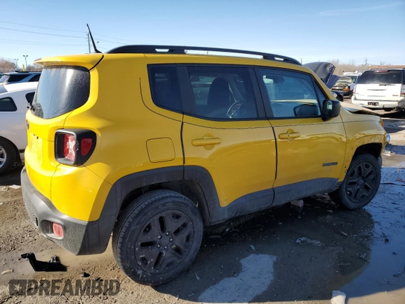 2018 Jeep Renegade Sport with VIN ZACCJBAB5JPH67893, listed as a Copart auction lot 42351905 with 44,358 mi miles and Salvage Title. Bid and sale history available at DreamBid. Image 3.