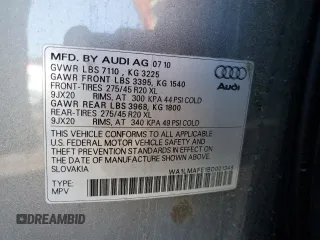 2011 Audi Q7 3.0L TDI Premium Plus with VIN WA1LMAFE1BD001349, listed as a Copart auction lot 87419364 with 110,224 mi miles and Salvage Title. Bid and sale history available at carsss.com. Image 13.