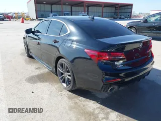 2018 Acura TLX w/A-SPEC Pkg with VIN 19UUB3F63JA004842, listed as a IAAI auction lot 41755857 with 134,777 mi miles. Bid and sale history available at carsss.com. Image 3.