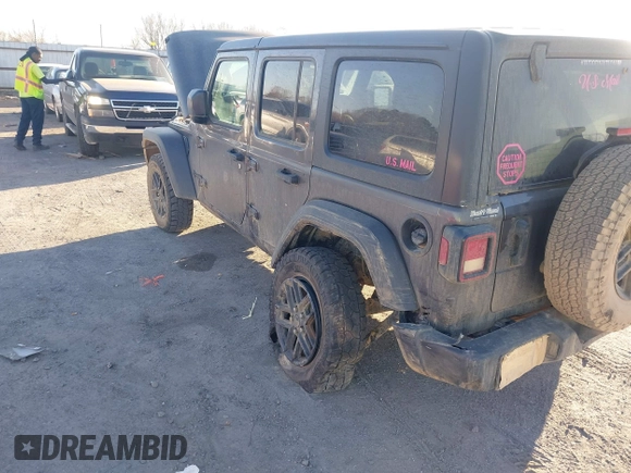 2024 Jeep Wrangler Sport with VIN 1C4PJXKN3RW291391, listed as a IAAI auction lot 41611728 with 17,155 mi miles and . Bid and sale history available at DreamBid. Image 6.