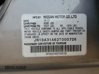 2002 Nissan Maxima GLE z VIN JN1DA31A62T000726, wystawiony jako Copart lot #71235864 z przebiegiem 219 647 mil mil oraz Szkoda całkowita • Salvage title. Historia ofert i sprzedaży dostępna na DreamBid. Obrazek 12.