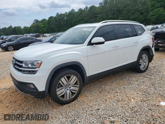 2019 Volkswagen Atlas SE with VIN 1V2WR2CAXKC612609, listed as a Copart auction lot 54451635 with 48,548 mi miles and Salvage title. Bid and sale history available at DreamBid. Image 1.