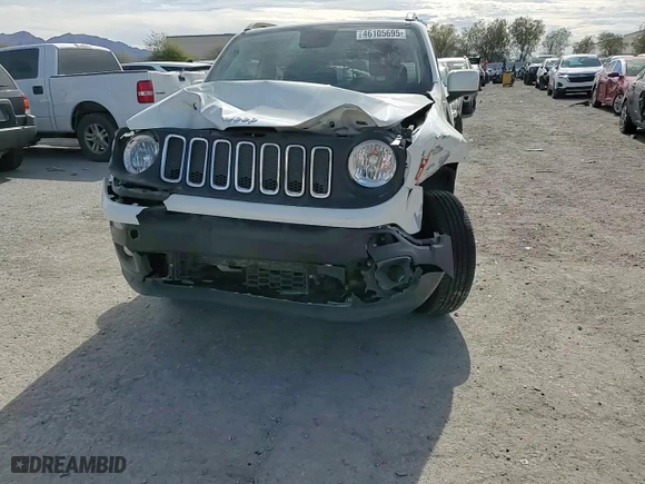 2018 Jeep Renegade Latitude with VIN ZACCJBBB8JPH60127, listed as a Copart auction lot 46105695 with NaN miles and Salvage Title. Bid and sale history available at carsss.com. Image 11.