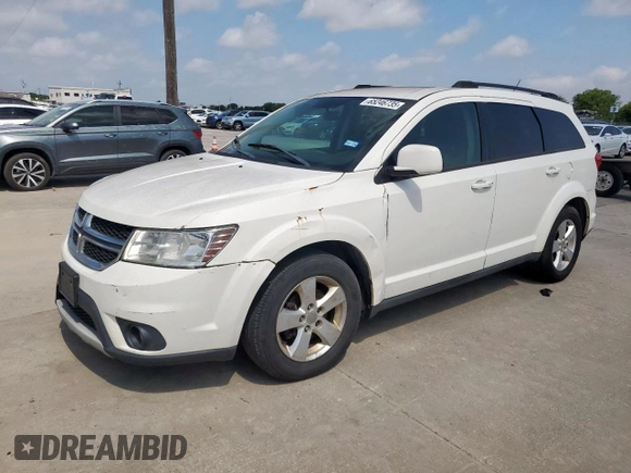 2012 Dodge Journey SXT z VIN 3C4PDCBG9CT213423, wystawiony jako Copart lot #65246735 z przebiegiem 319 806 mil mil oraz Szkoda całkowita • Salvage title. Historia ofert i sprzedaży dostępna na DreamBid. Obrazek 1.