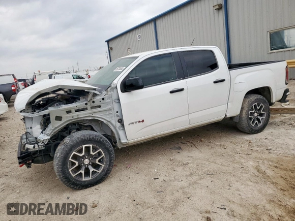 2021 GMC Canyon 4WD AT4 w/Leather with VIN 1GTG6FEN0M1122894, listed as a Copart auction lot 85734544 with 108,366 mi miles and Salvage Title. Bid and sale history available at carsss.com. Image 1.
