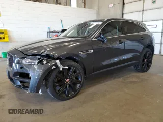 2018 Jaguar F-Pace 35t Prestige with VIN SADCK2EV1JA252914, listed as a Copart auction lot 63115184 with 43,311 mi miles and Non repairable. Bid and sale history available at DreamBid. Image 1.