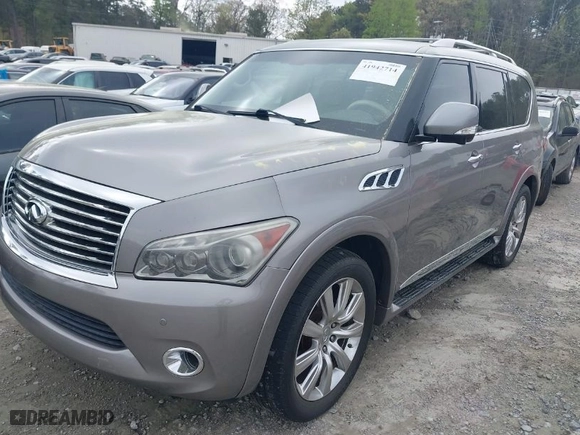 2012 Infiniti QX56 7-passenger with VIN JN8AZ2NF6C9518203, listed as a IAAI auction lot 41942714 with 186,917 mi miles. Bid and sale history available at carsss.com. Image 2.