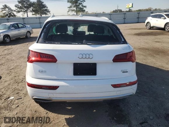 2018 Audi Q5 Premium with VIN WA1ANAFY2J2124036, listed as a Copart auction lot 49914905 with 0 mi miles and Non Repairable. Bid and sale history available at carsss.com. Image 6.