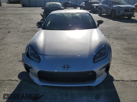 2023 Toyota GR86 with VIN JF1ZNBC1XP8756591, listed as a Copart auction lot 89342485 with 37,686 mi miles and Salvage Title. Bid and sale history available at carsss.com. Image 5.