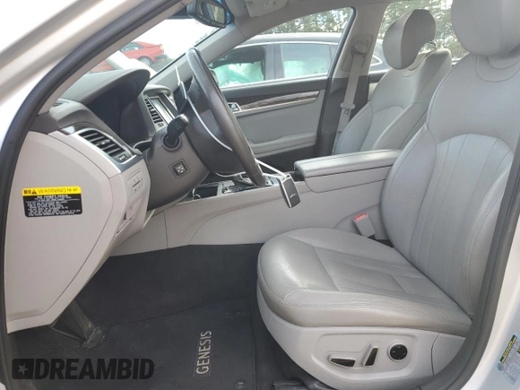2017 Genesis G80 3.8L with VIN KMHGN4JE2HU201321, listed as a Copart auction lot 75986504 with 79,064 mi miles and Salvage Title. Bid and sale history available at carsss.com. Image 7.