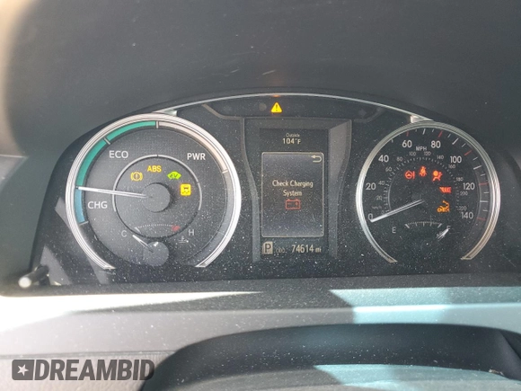2015 Toyota Camry LE with VIN 4T1BD1FK3FU165744, listed as a Copart auction lot 55176365 with 74,614 mi miles and Salvage Title. Bid and sale history available at DreamBid. Image 9.