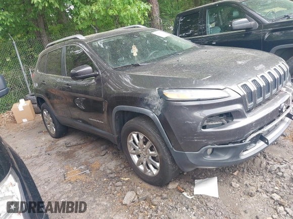 2015 Jeep Cherokee Limited with VIN 1C4PJMDS9FW635481, listed as a IAAI auction lot 42118784 with 154,776 mi miles. Bid and sale history available at carsss.com. Image 1.