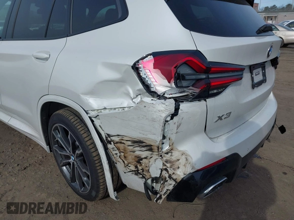 2022 BMW X3 xDrive30i with VIN 5UX53DP0XN9K46338, listed as a IAAI auction lot 41590856 with 12,163 mi miles and . Bid and sale history available at DreamBid. Image 6.