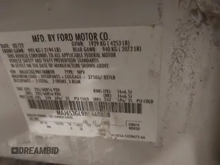 2022 Ford EcoSport SE with VIN MAJ6S3GL9NC460808, listed as a IAAI auction lot 41488568 with 15,477 mi miles and . Bid and sale history available at DreamBid. Image 9.