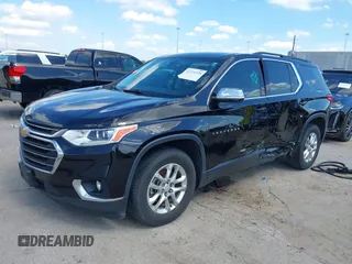 2019 Chevrolet Traverse LT Cloth z VIN 1GNERGKW8KJ138606, wystawiony jako IAAI lot #42224318 z przebiegiem 155 959 mil mil oraz . Historia ofert i sprzedaży dostępna na DreamBid. Obrazek 2.
