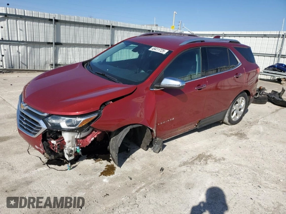 2019 Chevrolet Equinox Premier with VIN 3GNAXXEV4KS619149, listed as a Copart auction lot 49411725 with 38,422 mi miles and Salvage Title. Bid and sale history available at DreamBid. Image 1.