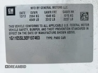 2014 Chevrolet Malibu LT with VIN 1G11E5SL3EF197463, listed as a Copart auction lot 49678405 with 175,827 mi miles and Clean Title. Bid and sale history available at DreamBid. Image 12.