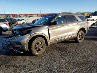 2023 Ford Explorer Timberline with VIN 1FMSK8JH5PGB61379, listed as a Copart auction lot 87318674 with 8,943 mi miles and Salvage Title. Bid and sale history available at carsss.com. Image 1.