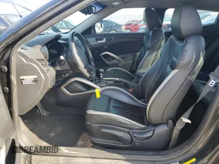 2015 Hyundai Veloster Turbo with VIN KMHTC6AE9FU217724, listed as a Copart auction lot 49740814 with 125,625 mi miles and Clean Title. Bid and sale history available at carsss.com. Image 7.