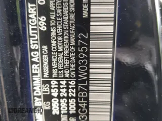 2020 Mercedes-Benz A 220 z VIN WDD3G4FB7LW039572, wystawiony jako Copart lot #55587245 z przebiegiem 56 165 mil mil oraz Tytuł czysty. Historia ofert i sprzedaży dostępna na DreamBid. Obrazek 12.