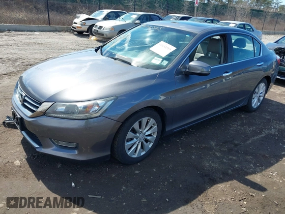 2013 Honda Accord EX-L with VIN 1HGCR2F85DA023495, listed as a IAAI auction lot 41831515 with 67,619 mi miles and . Bid and sale history available at DreamBid. Image 2.