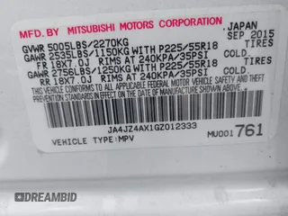 2016 Mitsubishi Outlander GT z VIN JA4JZ4AX1GZ012333, wystawiony jako IAAI lot #42186100 z przebiegiem 163 306 mil mil oraz . Historia ofert i sprzedaży dostępna na DreamBid. Obrazek 9.