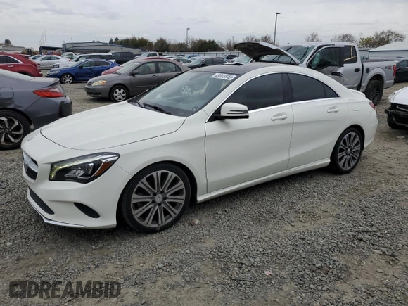 2018 Mercedes-Benz CLA 250 with VIN WDDSJ4EB1JN579906, listed as a Copart auction lot 48003845 with 93,765 mi miles and Salvage Title. Bid and sale history available at DreamBid. Image 1.
