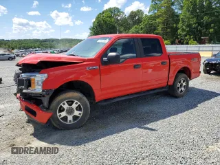 2019 Ford F-150 XL with VIN 1FTEW1E43KKE28982, listed as a Copart auction lot 58302285 with 101,707 mi miles and Salvage title. Bid and sale history available at DreamBid. Image 1.