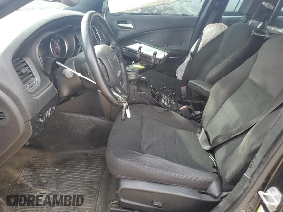 2019 Dodge Charger Police with VIN 2C3CDXAT2KH592510, listed as a Copart auction lot 47038855 with 79,147 mi miles and Salvage title. Bid and sale history available at DreamBid. Image 7.