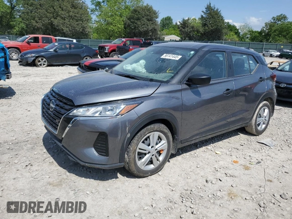 2023 Nissan Kicks S z VIN 3N1CP5BVXPL543869, wystawiony jako Copart lot #56141445 z przebiegiem 18 120 mil mil oraz Szkoda całkowita • Salvage title. Historia ofert i sprzedaży dostępna na DreamBid. Obrazek 1.
