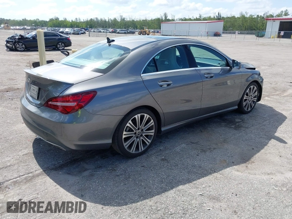 2019 Mercedes-Benz CLA 250 with VIN WDDSJ4EB4KN773539, listed as a IAAI auction lot 42299213 with 55,007 mi miles and . Bid and sale history available at DreamBid. Image 4.