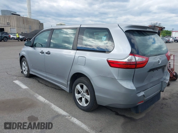 2018 Toyota Sienna L with VIN 5TDZZ3DC4JS945535, listed as a IAAI auction lot 42219652 with 129,059 mi miles and . Bid and sale history available at DreamBid. Image 3.