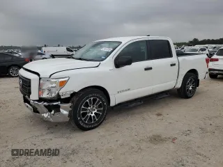 2022 Nissan Titan SV with VIN 1N6AA1EE5NN104390, listed as a Copart auction lot 51610705 with 53,129 mi miles and Salvage title. Bid and sale history available at DreamBid. Image 1.