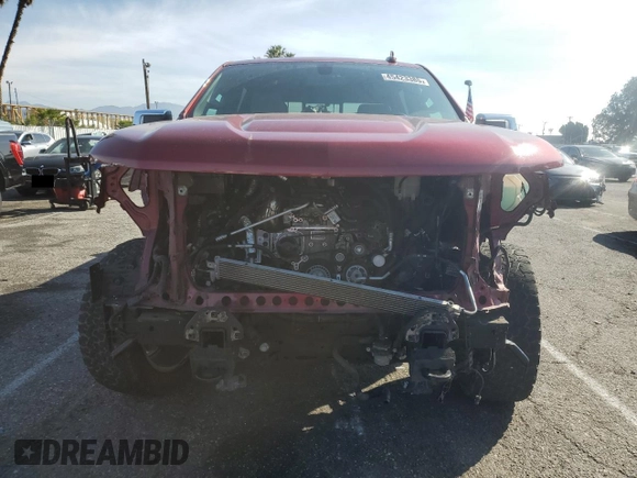 2020 Chevrolet Silverado 1500 LTZ with VIN 1GCUYGETXLZ270472, listed as a Copart auction lot 45423385 with 99,696 mi miles and Salvage Title. Bid and sale history available at DreamBid. Image 5.