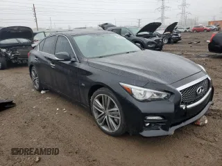 2017 Infiniti Q50 2.0t Premium with VIN JN1CV7AR6HM680529, listed as a Copart auction lot 86398934 with 101,765 mi miles and Salvage Title. Bid and sale history available at carsss.com. Image 4.