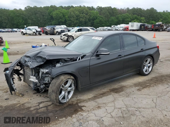 2017 BMW 3 Series 330e iPerformance with VIN WBA8E1C51HK480015, listed as a Copart auction lot 53811974 with 59,262 mi miles and Salvage Title. Bid and sale history available at carsss.com. Image 1.