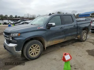 2019 Chevrolet Silverado 1500 LT with VIN 3GCUYDED5KG177722, listed as a Copart auction lot 43308115 with 145,273 mi miles and Salvage Title. Bid and sale history available at carsss.com. Image 1.