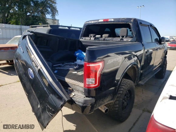 2016 Ford F-150 XLT with VIN 1FTEW1EP3GKD61415, listed as a Copart auction lot 50423475 with 236,244 mi miles and Salvage Title. Bid and sale history available at carsss.com. Image 3.
