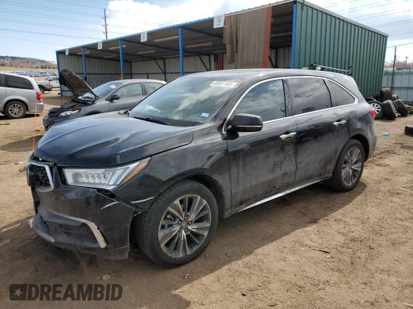 2017 Acura MDX w/Technology Pkg with VIN 5FRYD4H59HB023934, listed as a Copart auction lot 48361165 with 65,083 mi miles and Salvage Title. Bid and sale history available at carsss.com. Image 1.