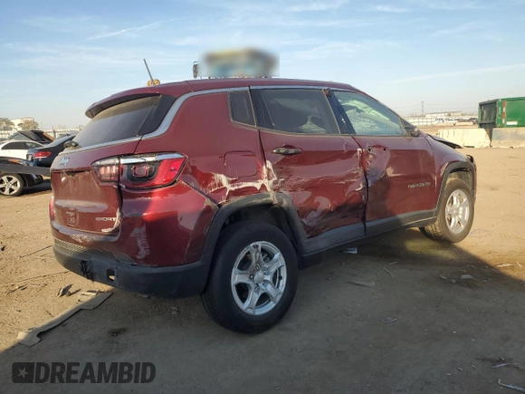 2022 Jeep Compass Sport with VIN 3C4NJDAB7NT221115, listed as a Copart auction lot 76898554 with 16,776 mi miles and Salvage title. Bid and sale history available at DreamBid. Image 3.