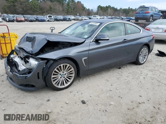 2015 BMW 4 Series 428i xDrive z VIN WBA3N9C55FK246501, wystawiony jako Copart lot #50233985 z przebiegiem 139 234 mil mil oraz Czysty tytuł • Clean title. Historia ofert i sprzedaży dostępna na DreamBid. Obrazek 1.
