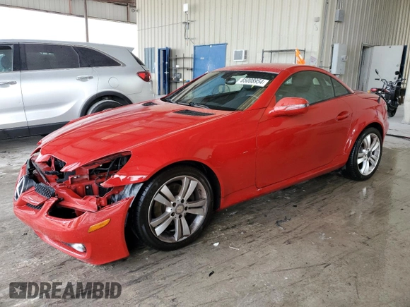 2010 Mercedes-Benz SLK-Class SLK 300 with VIN WDBWK5EA0AF230542, listed as a Copart auction lot 85008954 with 109,161 mi miles and Salvage Title. Bid and sale history available at carsss.com. Image 1.
